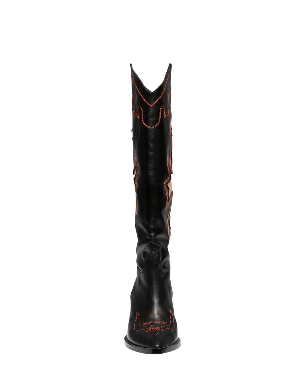 GIGI EMBROIDERED LEATHER KNEE BOOTS