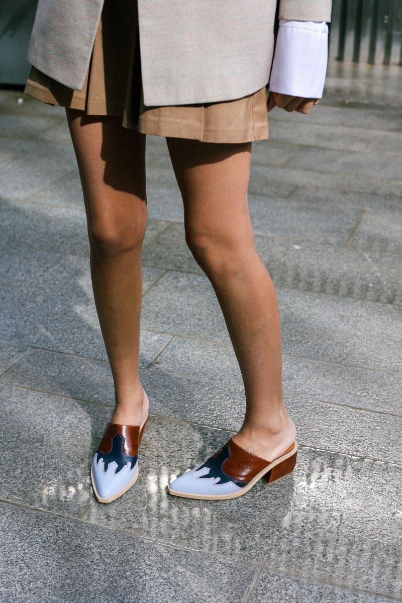 SLINGBACK LEATHER COWBOY SHOES