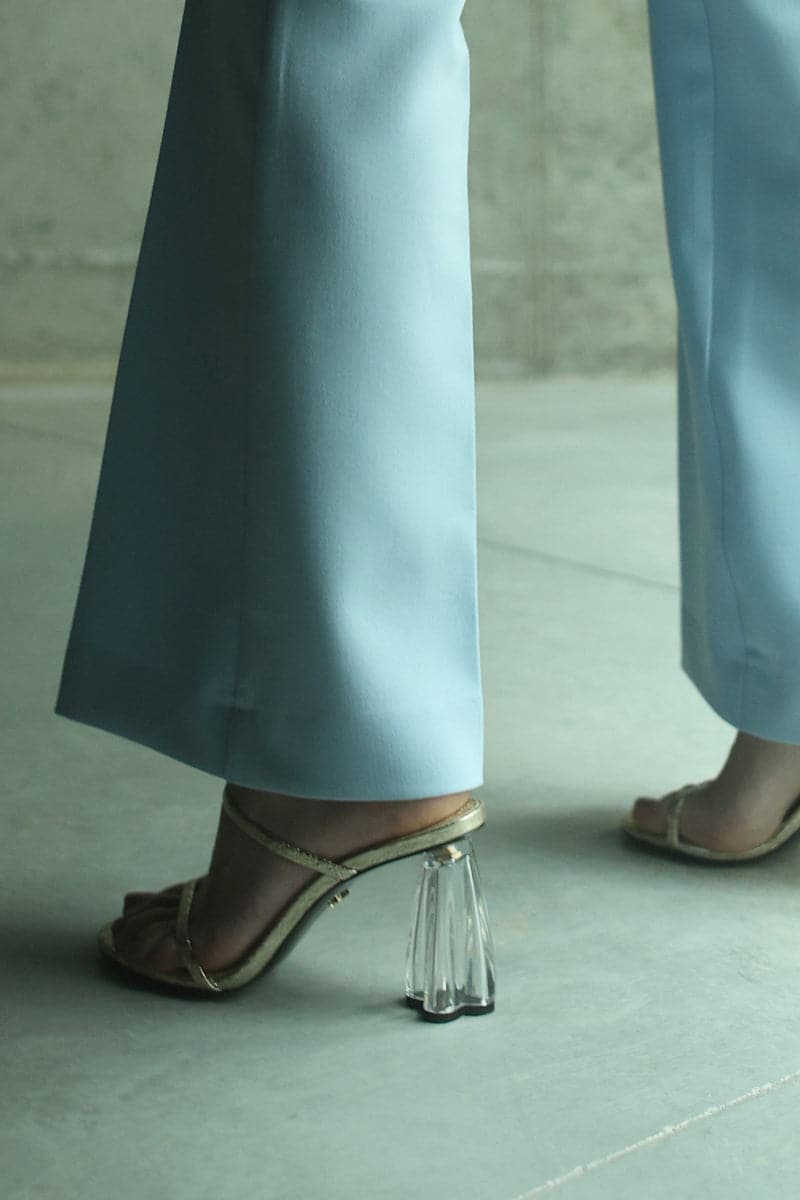 FIORELLINI GOLD GLASS MULES
