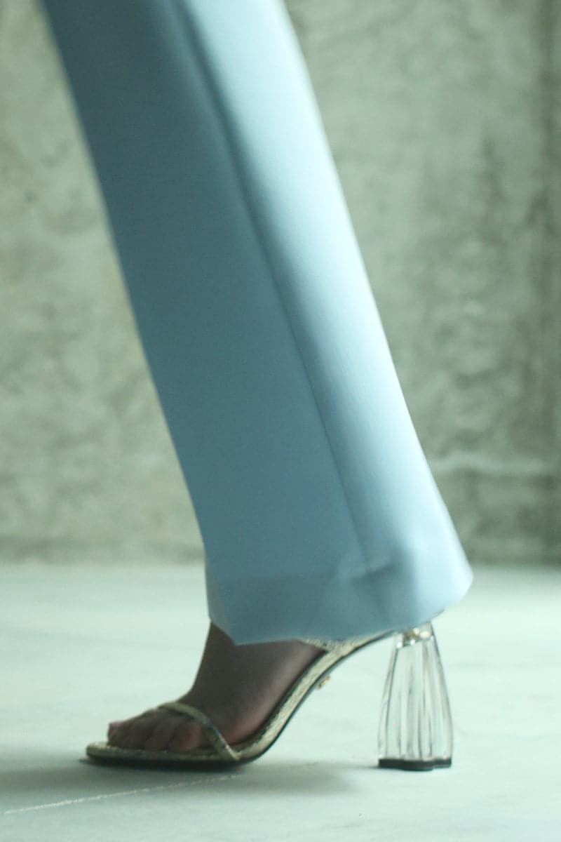 FIORELLINI GOLD GLASS MULES