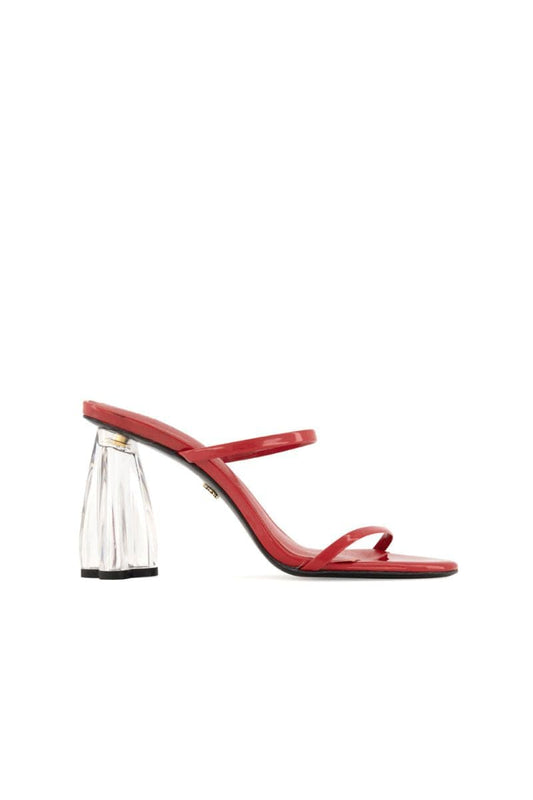 FIORELLINI RED GLASS MULES