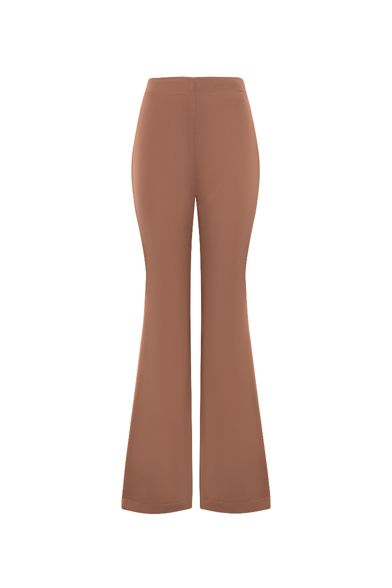 CORAL ORANGE SILKY TOP AND PANTS SET