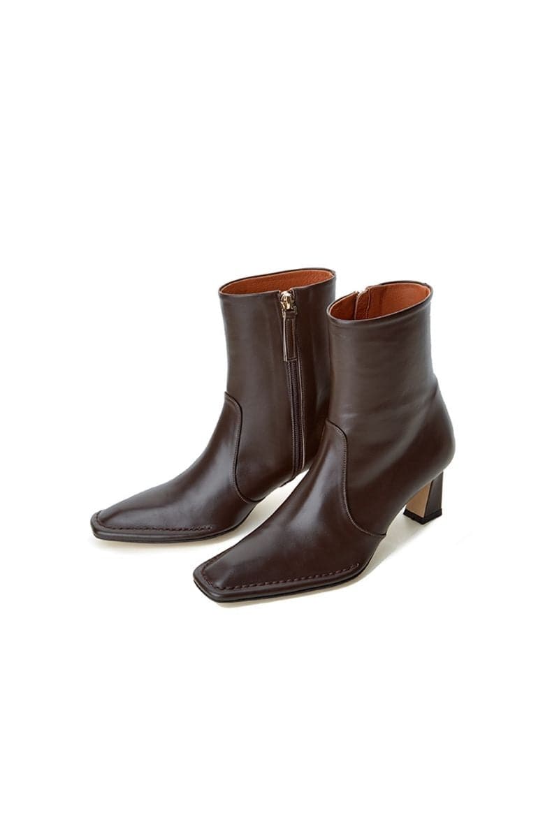 CALAIS CHOCOLATE ANKLE BOOTS