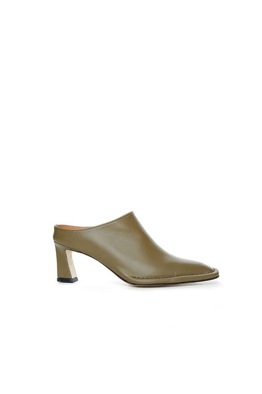 NANTES OLIVE GREEN MULES