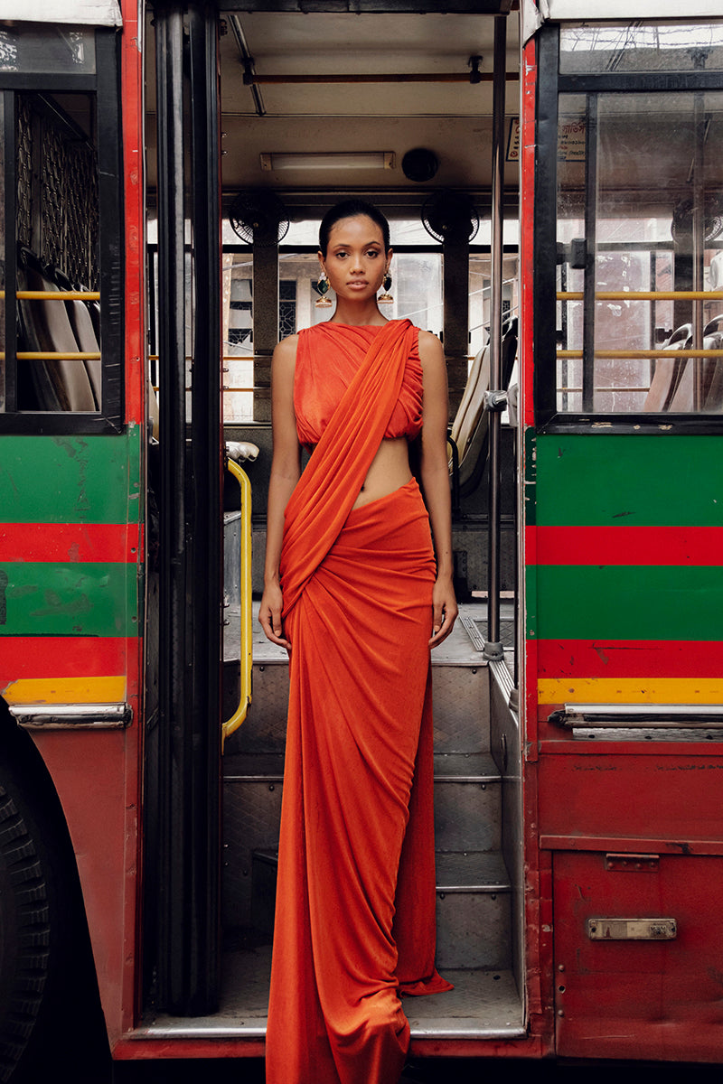 KALIKA CO-ORD IN ORANGE